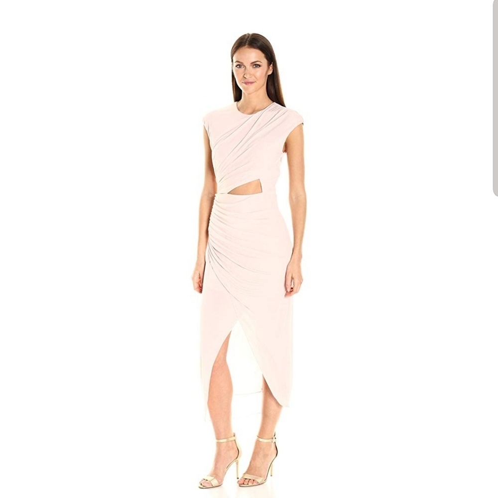 Halston Heritage Short Sleeve Round Neck Dress NWT